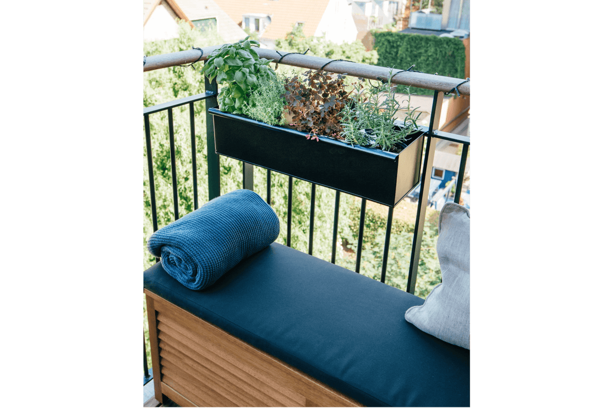 Esther Balkonblumenkasten Schwarz 40 / 60 / 80 cm