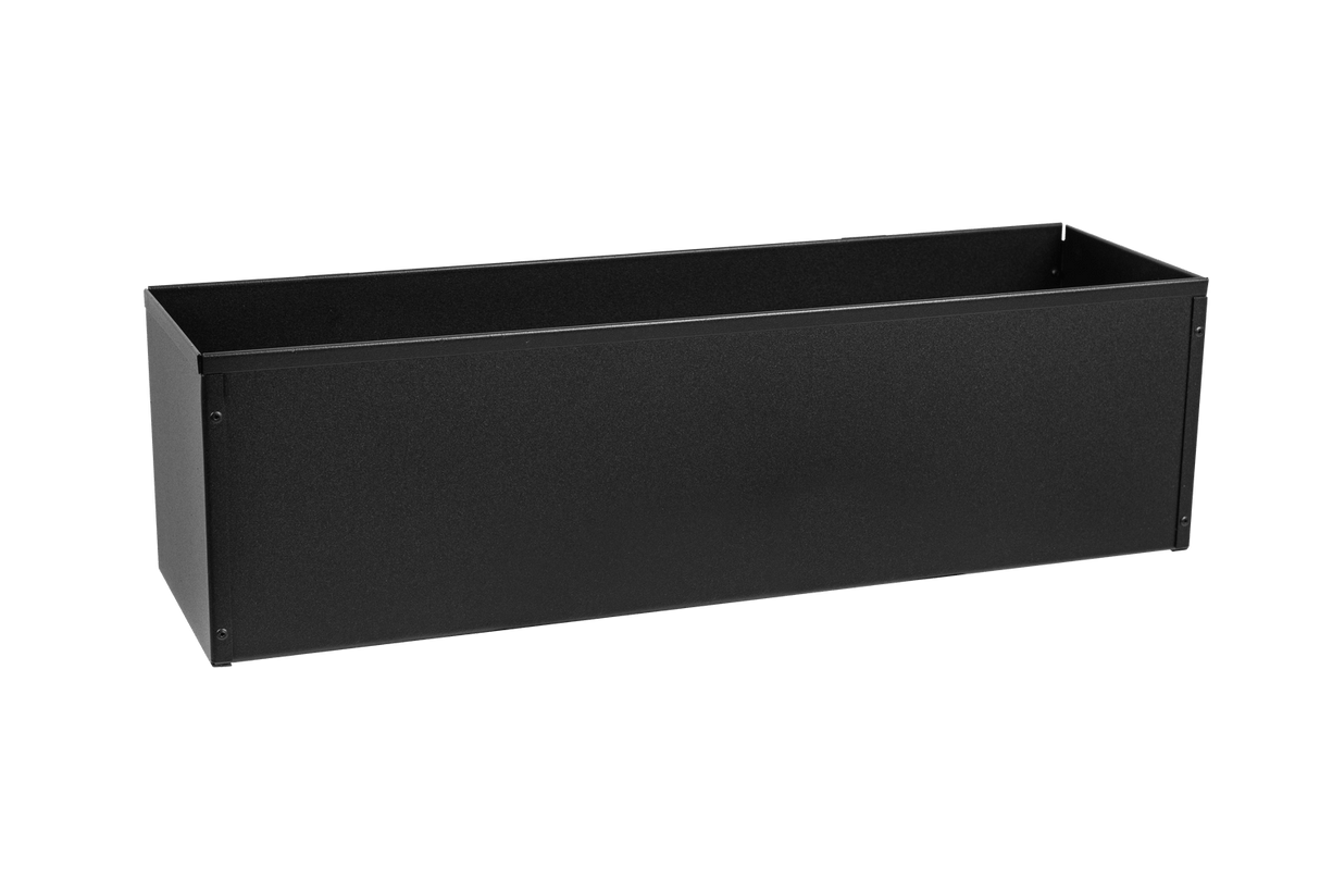 Liva schwarz Balkonblumenkasten ohne Halterung 60 / 80 / 100 cm