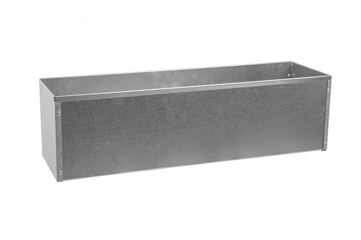 Liva Balkonblumenkasten aus verzinktem Eisen ohne Halterung 60 / 80 / 100 cm