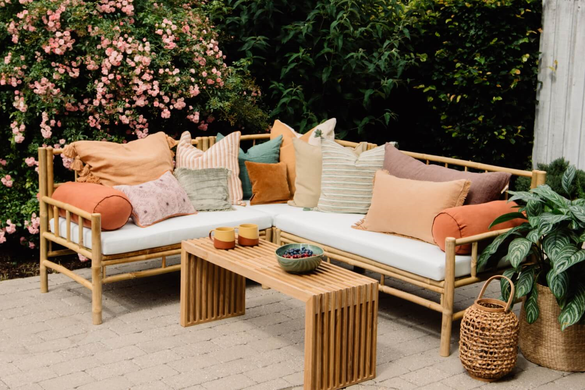 Beate Bambus Lounge Sofa - rechte Seite