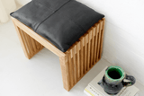 Leder Sitzkissen 73 x 35 cm