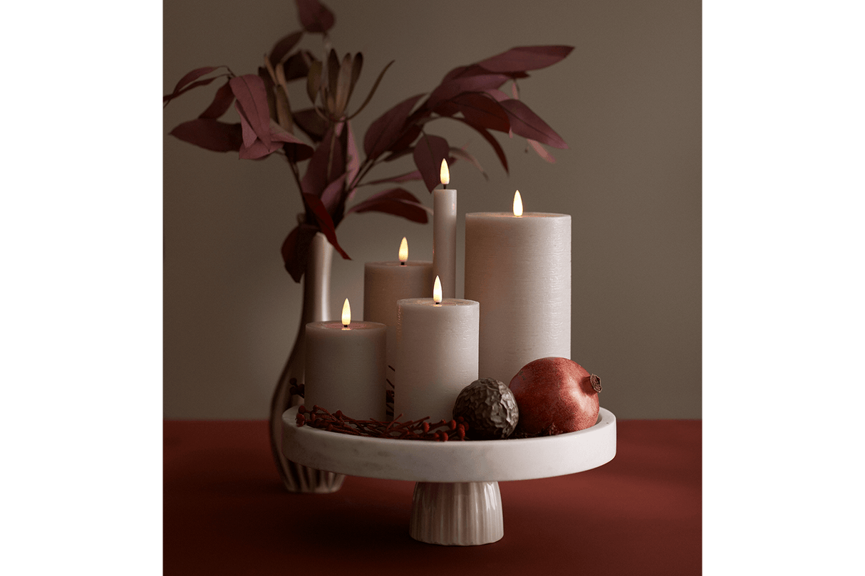 LED Rustic Blockkerze o7 cm