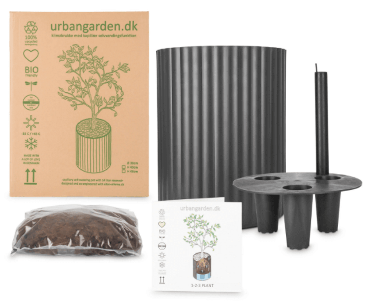 Klimablumentopf von Urbangaarden grau