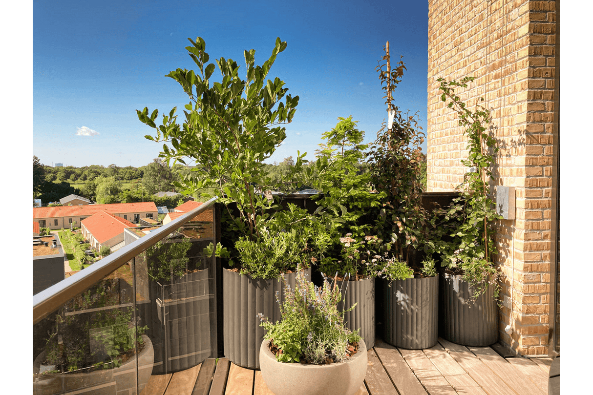 Klimablumentopf von Urbangaarden grau