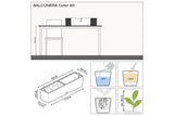 Balconera balkonkasten mit Bewässerungssystem 80 cm