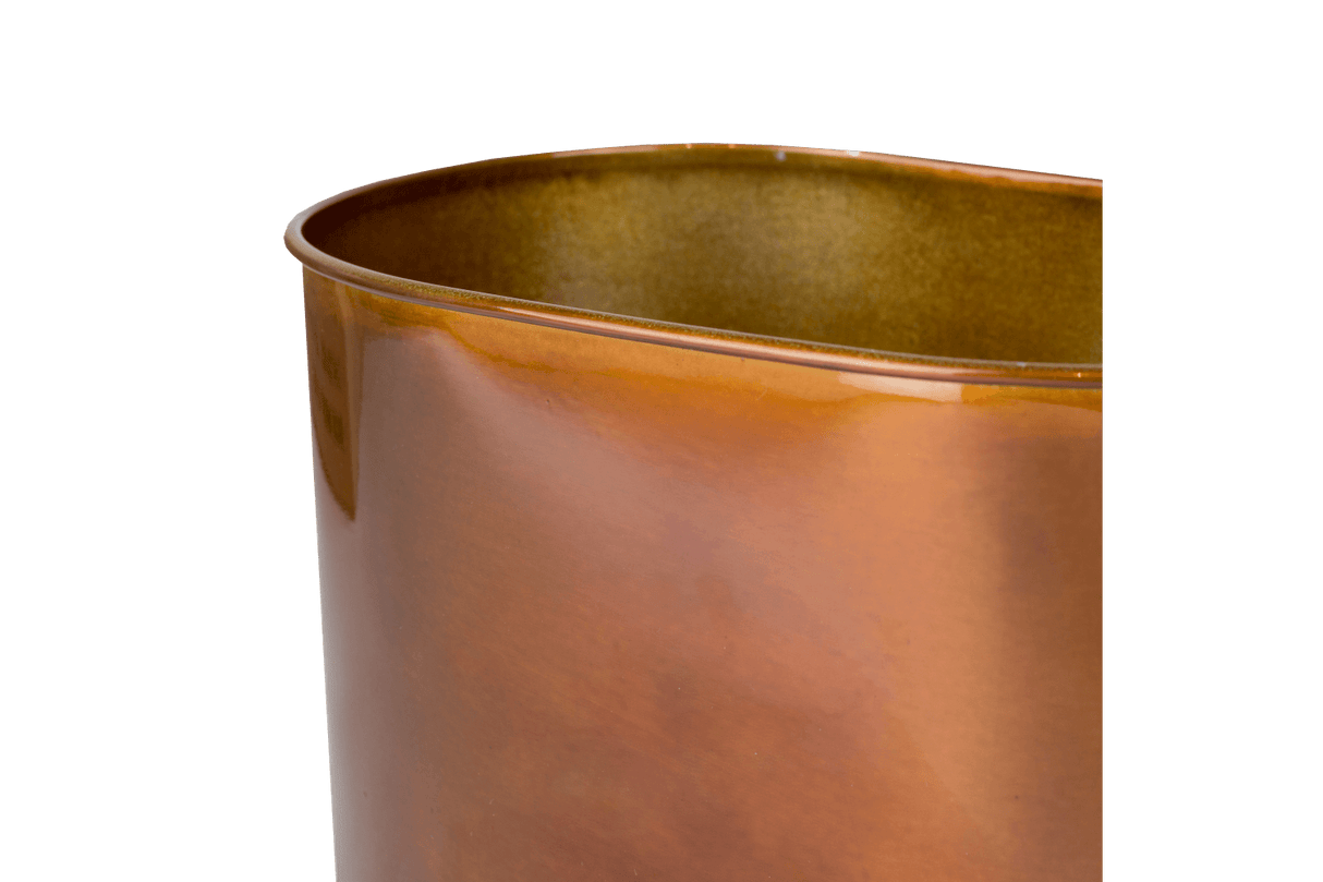 Ovalina Pflanzenbehalter für Gitter 30 x 17 cm kupfer