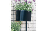 Ovalina Pflanzenbehalter für Gitter 30 x 17 cm schwarz