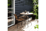 Cafe Tisch aus teakholz mit Aluminiumgestell Ø80 cm