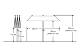 Salerno Sonnenschirm mit Kippfunktion 300 x 150 cm